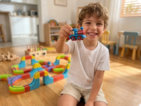 Playtots Magnetic Climbing Train Set